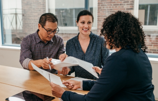 Family meeting with financial professional